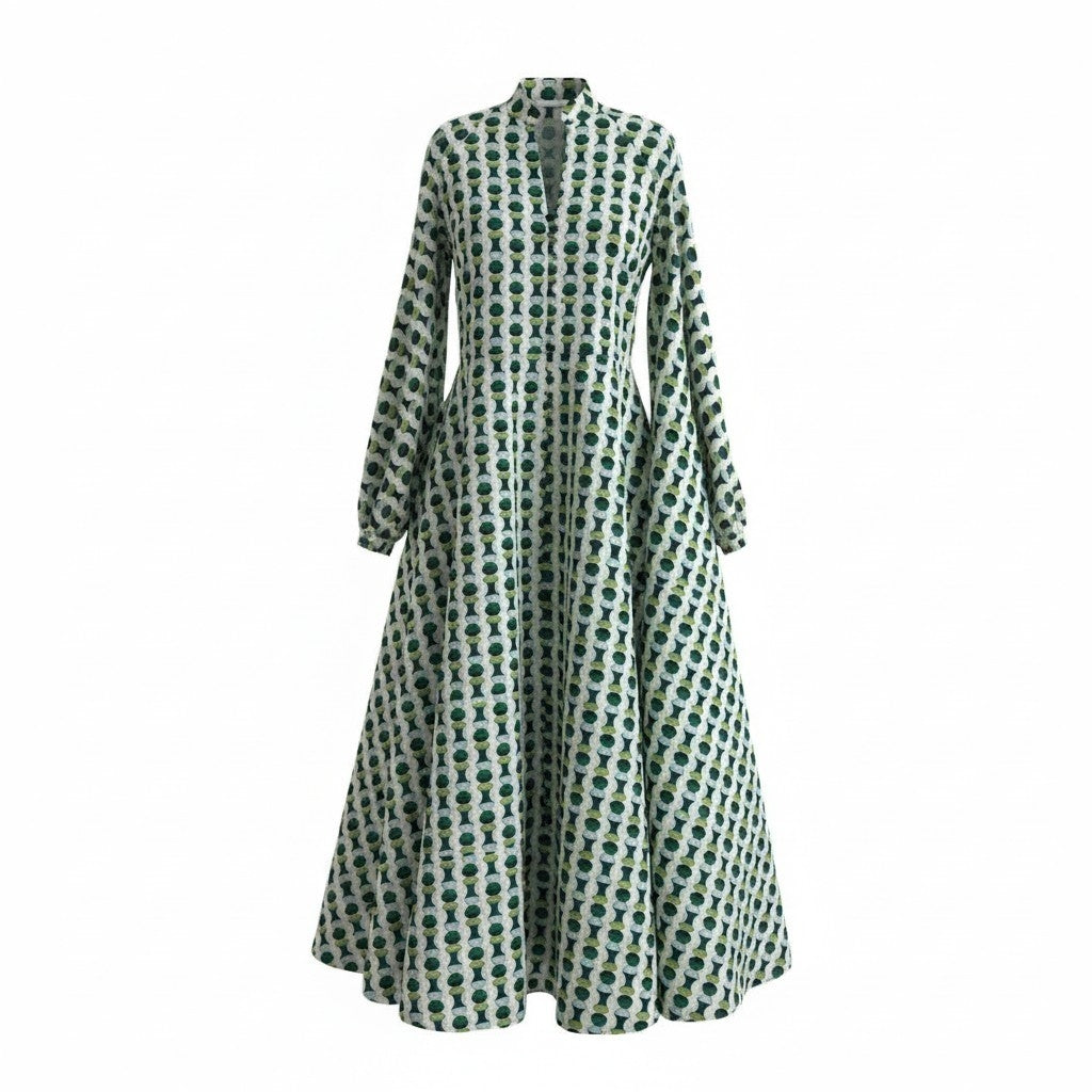 Green Flowers | Printed Abaya