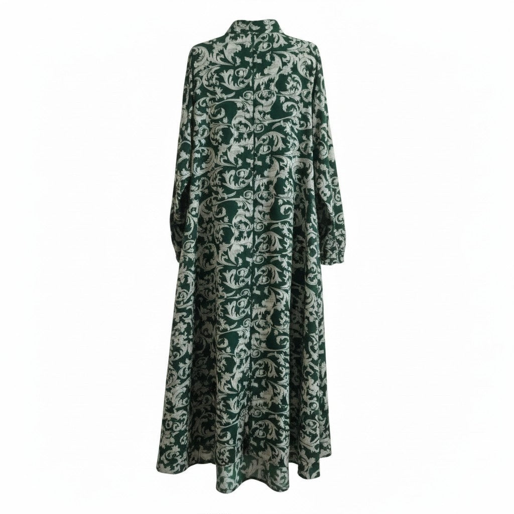 Elegant Green | Printed Abaya