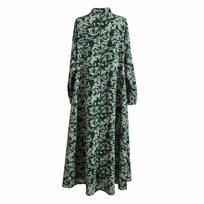 Elegant Green | Printed Abaya