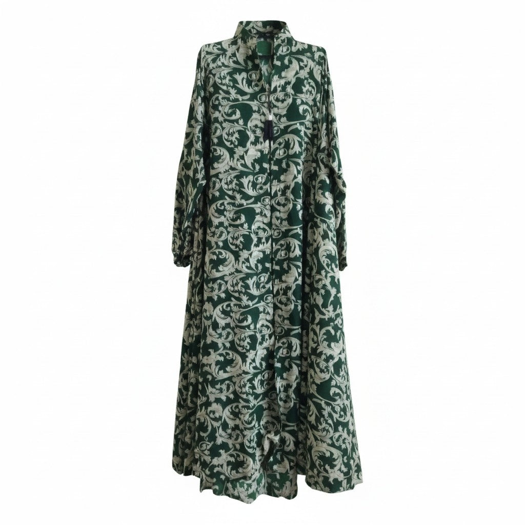 Elegant Green | Printed Abaya