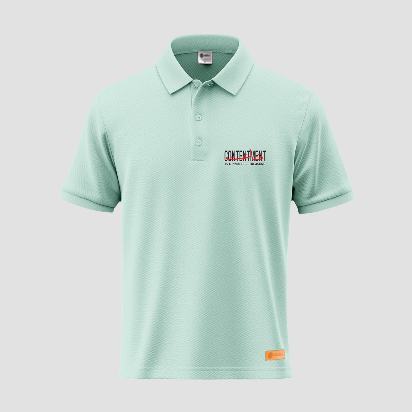 Contentment is a priceless treasure Polo Shirt