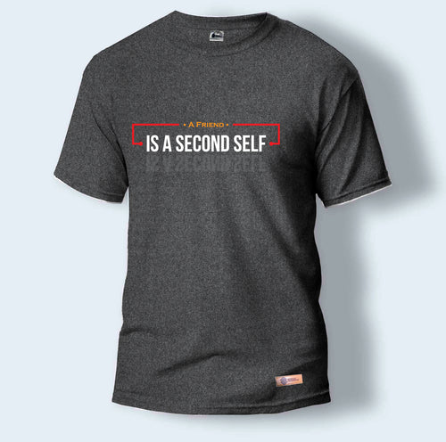 A Friend is a Second Self | Round Neck T-Shirt for Men Hover