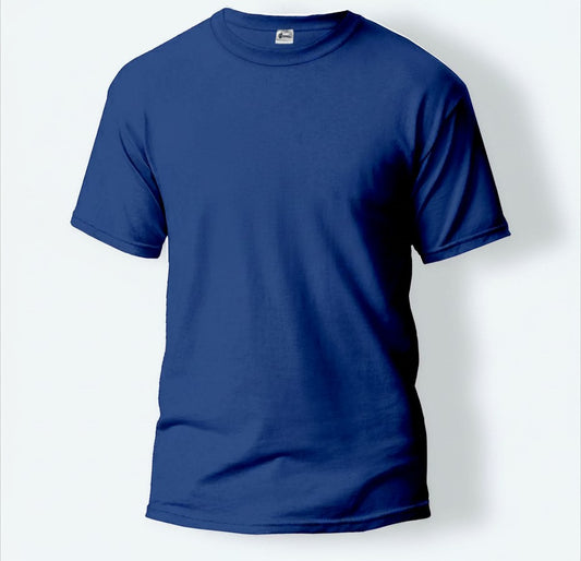 Sunnah Conscious premium blue 100% cotton round neck t-shirt with a minimalist design for casual everyday wear.