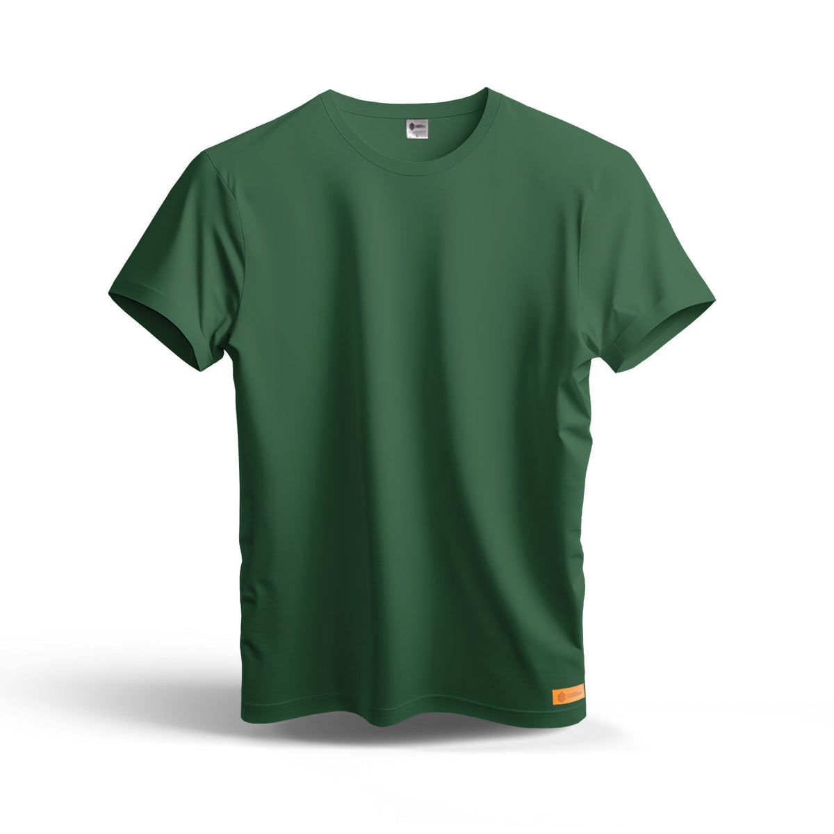 Sunnah Conscious plain dark green dry fit mesh t-shirt with a crew neck and short sleeves