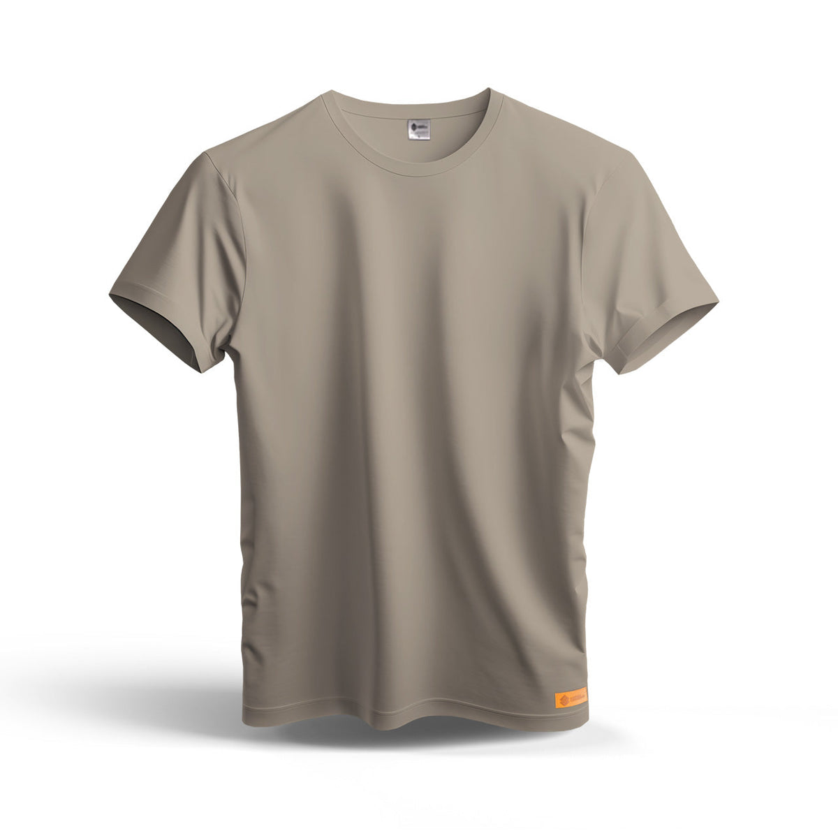 Sunnah Conscious plain taupe dry fit t-shirt made from breathable mesh fabric for casual or athletic wear