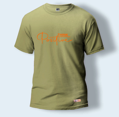 Think Positive | Round Neck T-Shirt for Men