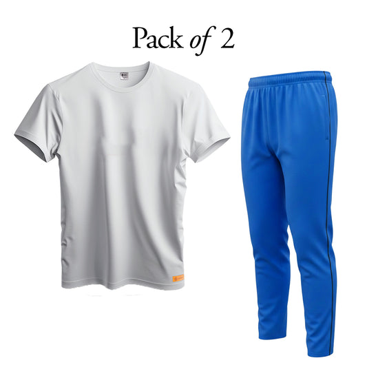 Pack of 2 Scuba Fabric Trouser and Dry fit T-Shirts