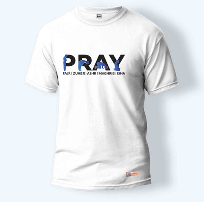 Pray Fajr, Zuher, Asar, Maghrib, Isha | Round Neck T-Shirt for Men