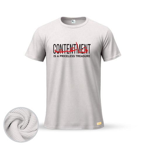Contentment is a Priceless Treasure  | Thermal Round Neck T-Shirt for Men